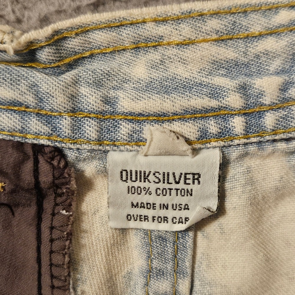 Vintage Quiksilver Denim Shorts Size 30 x 8 USA Made Light Acid Wash Jorts - Picture 8 of 15